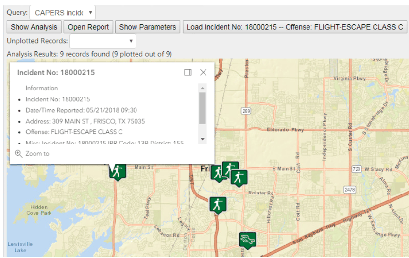 Athena RMS - Crime Analysis Map