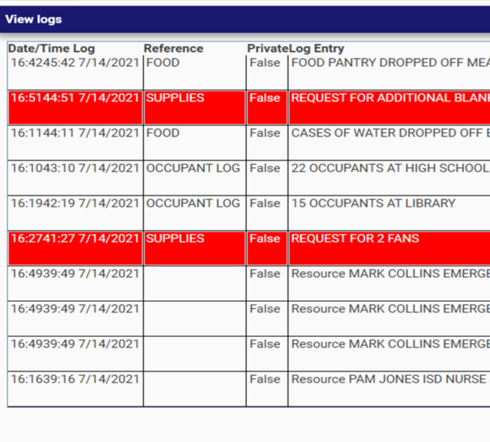 Athena Incident Command Log for Exporting and Filing for FEMA Reimbursement